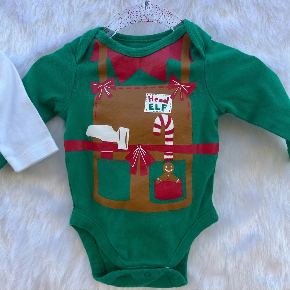 Old Navy My First Christmas Long Sleeve Bodysuit‎ DINO/onesie. Christmas/…